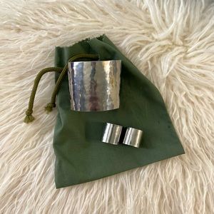 Cuff bracelet and ring - handcrafted